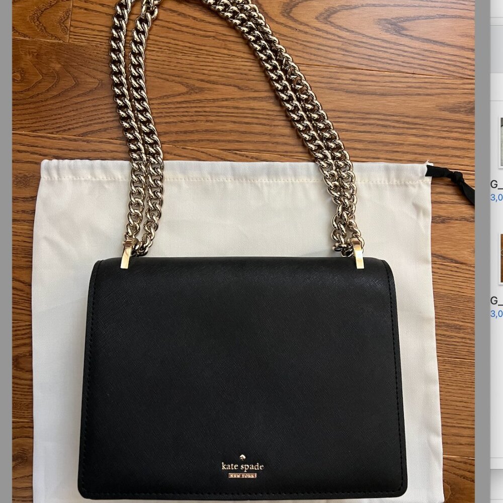 Kate Spade Black Chain Flap Bag